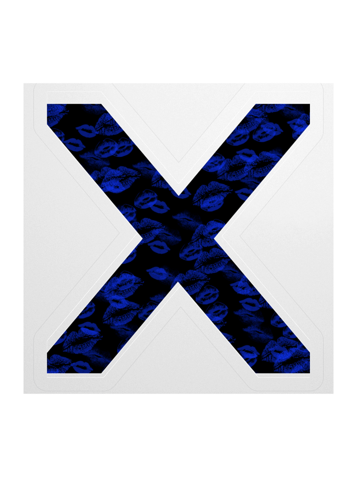 Black X Blue Lipstick Kisses | Kiss-cut Sticker product image (1)