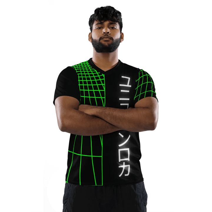 Neon Cyber Grid Unisex Jersey product image (2)
