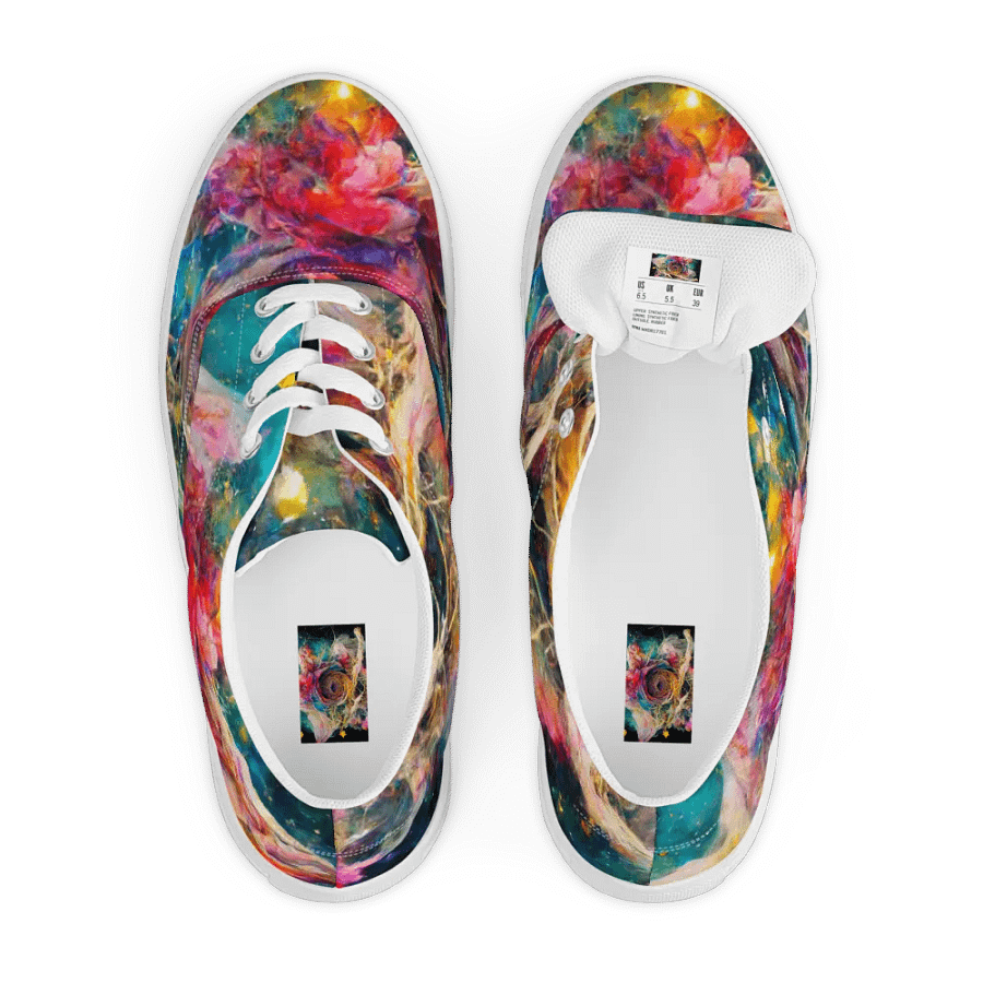 Women's Cosmic Blossom Lace-Up canvas Shoes product image (6)