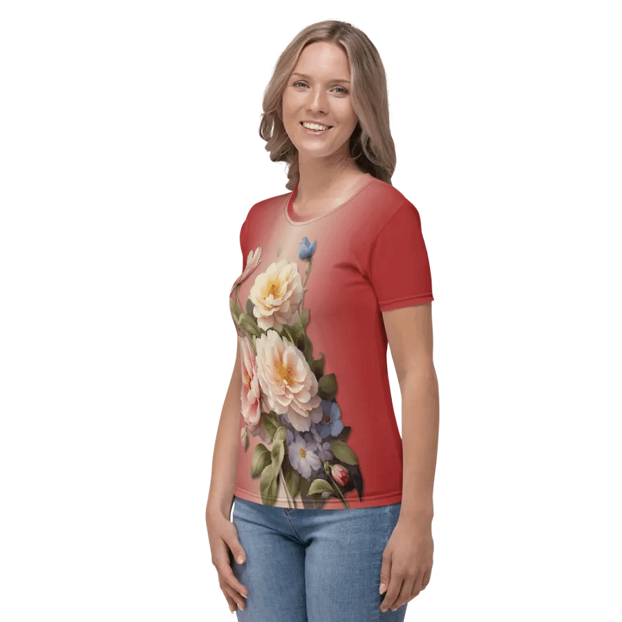 Floral Themed All Over Print T-shirt product image (4)