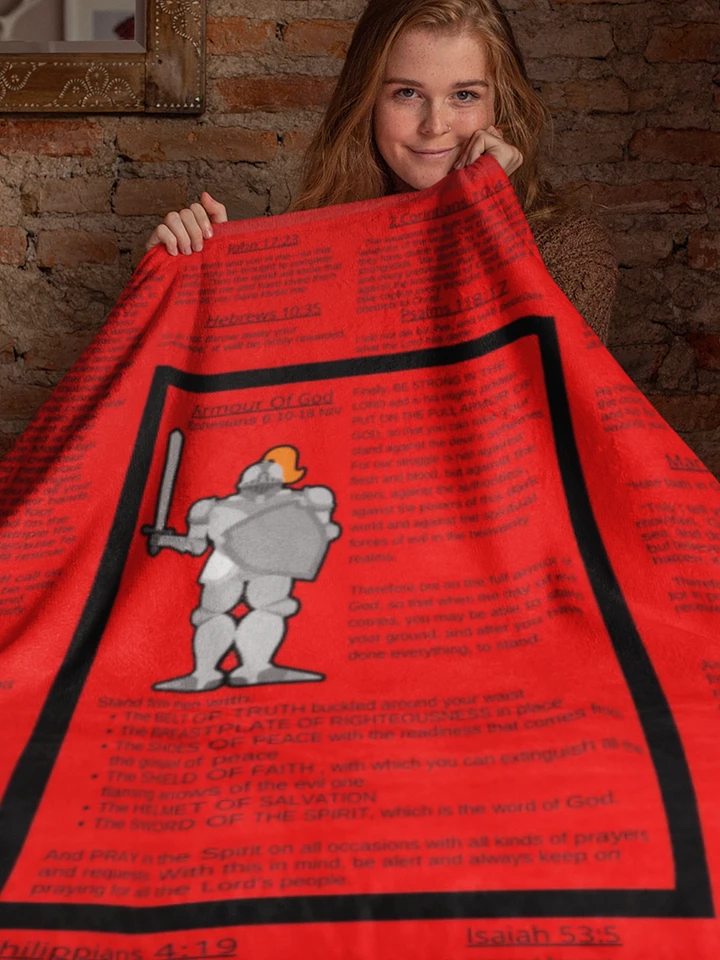 Armour Of God Red Prayer Blanket product image (1)