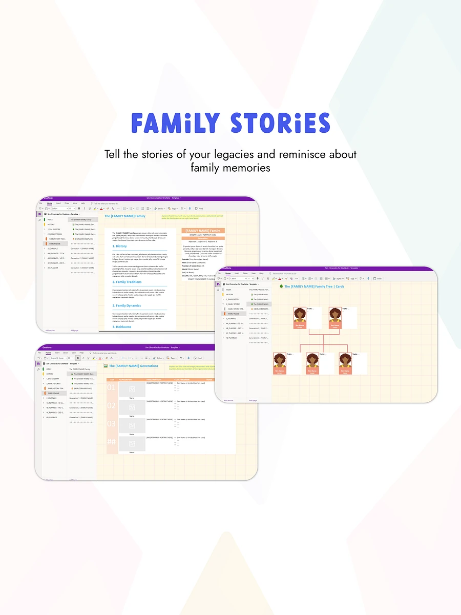 Sim Chronicles For OneNote | For The Sims 2, The Sims 3 & The Sims 4 Gameplay product image (3)