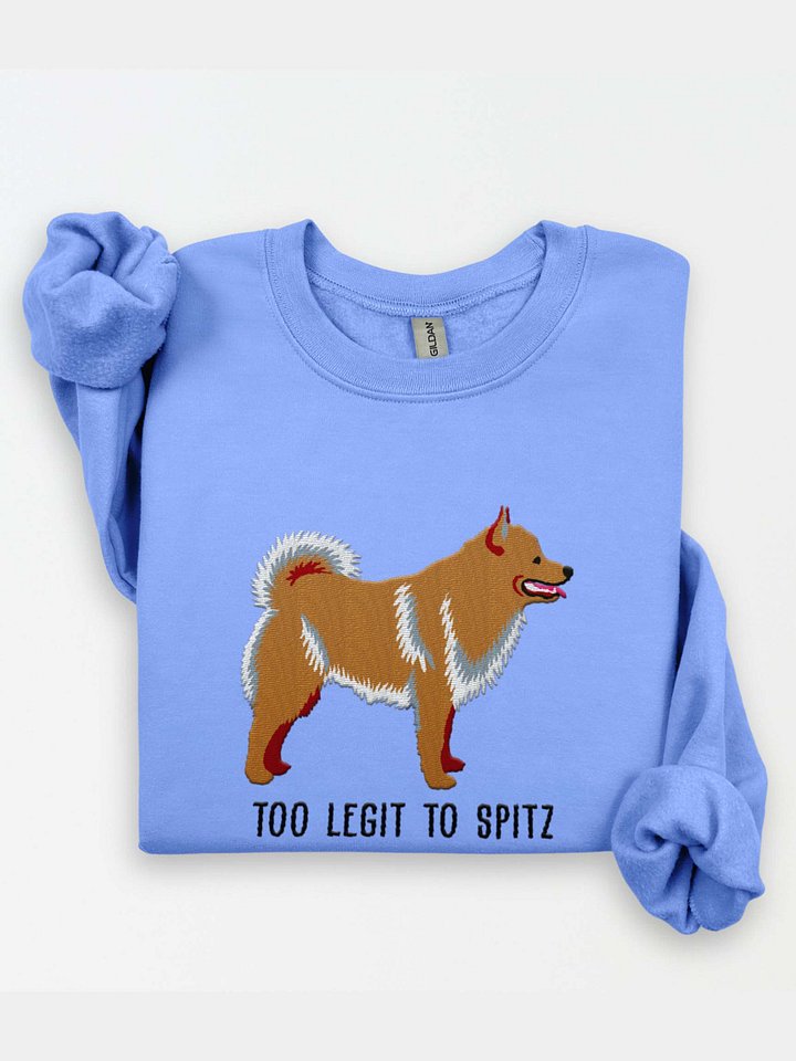 Too Legit to Spitz Sweatshirt (Embroidered) of a Schipperke(Tan) product image (1)