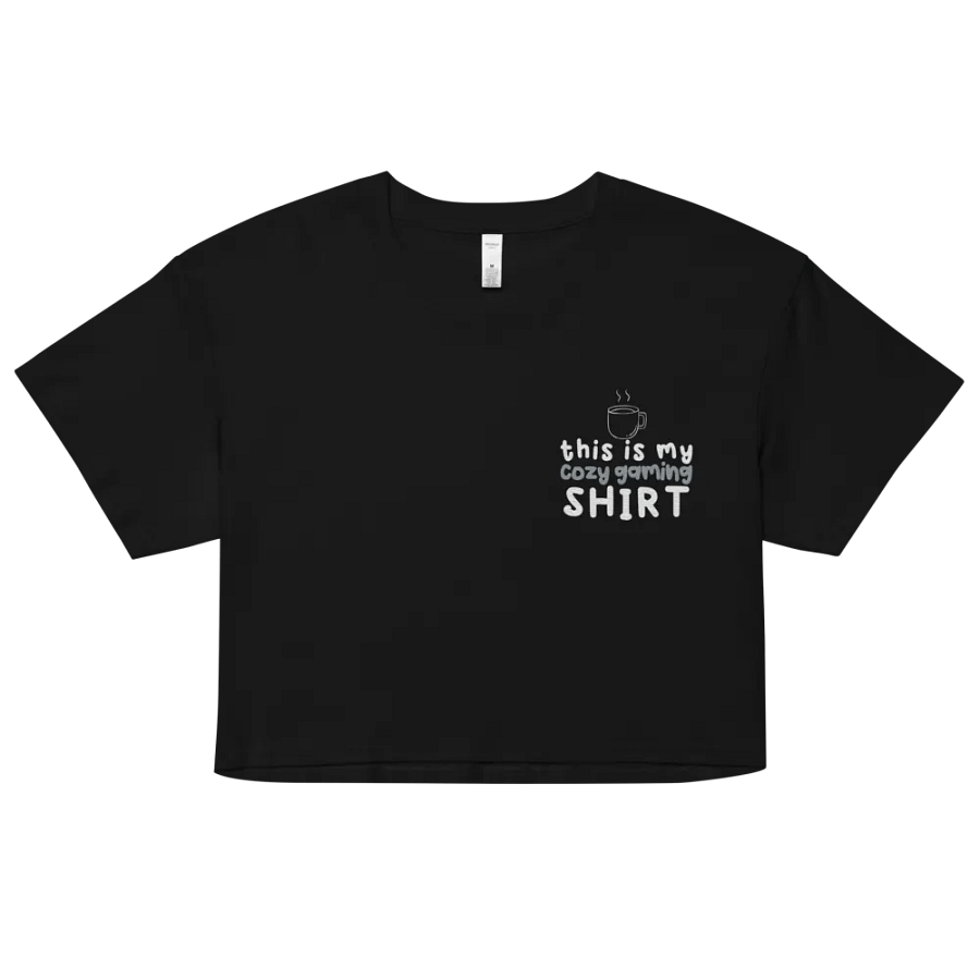 Cozy Gaming Shirt Embroidered Crop Top product image (2)