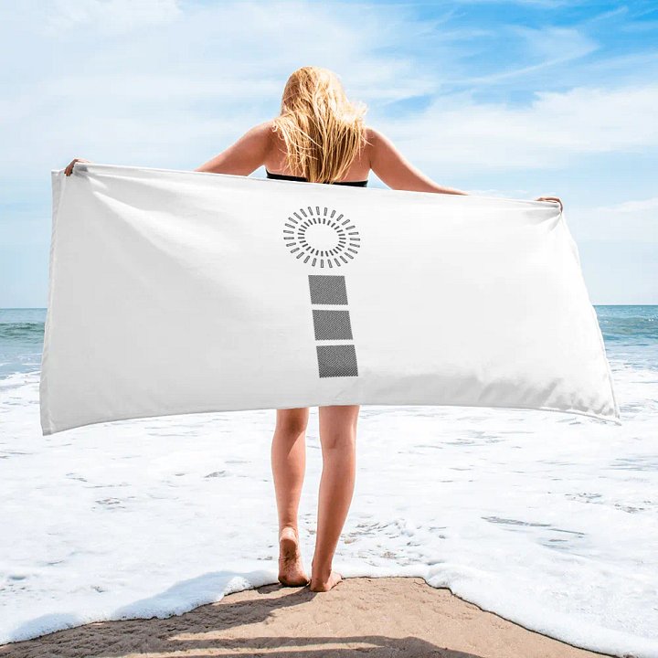 Squares and circle Sublimated Towel product image (2)