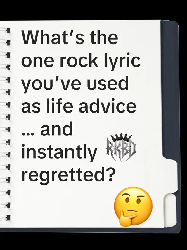 What’s the one rock lyric you actually tried to live by…and instantly regretted? Drop it below so we can build the most tragic self-help playlist ever made. #RKBDLife #ChaosArmy #BadDecisionClub #ExistLoudly #rocklyrics  #LIVEIncentiveProgram #LIVEStory #PaidPartnership 