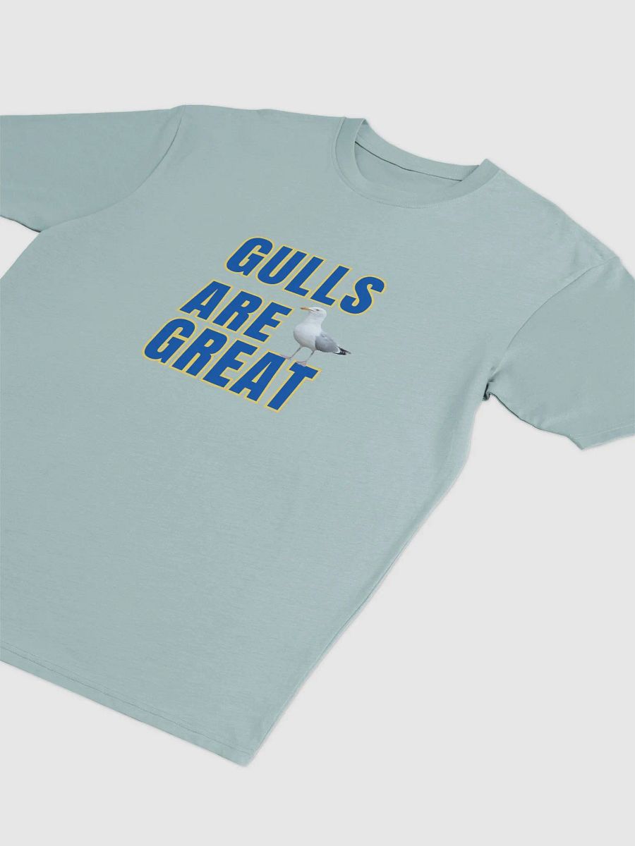 GULLS ARE GREAT Heavyweight T-shirt with Blue & Yellow Text product image (12)