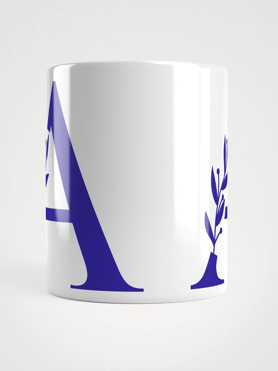 Aesthetic Foliage White Mug (Blue) product image (5)