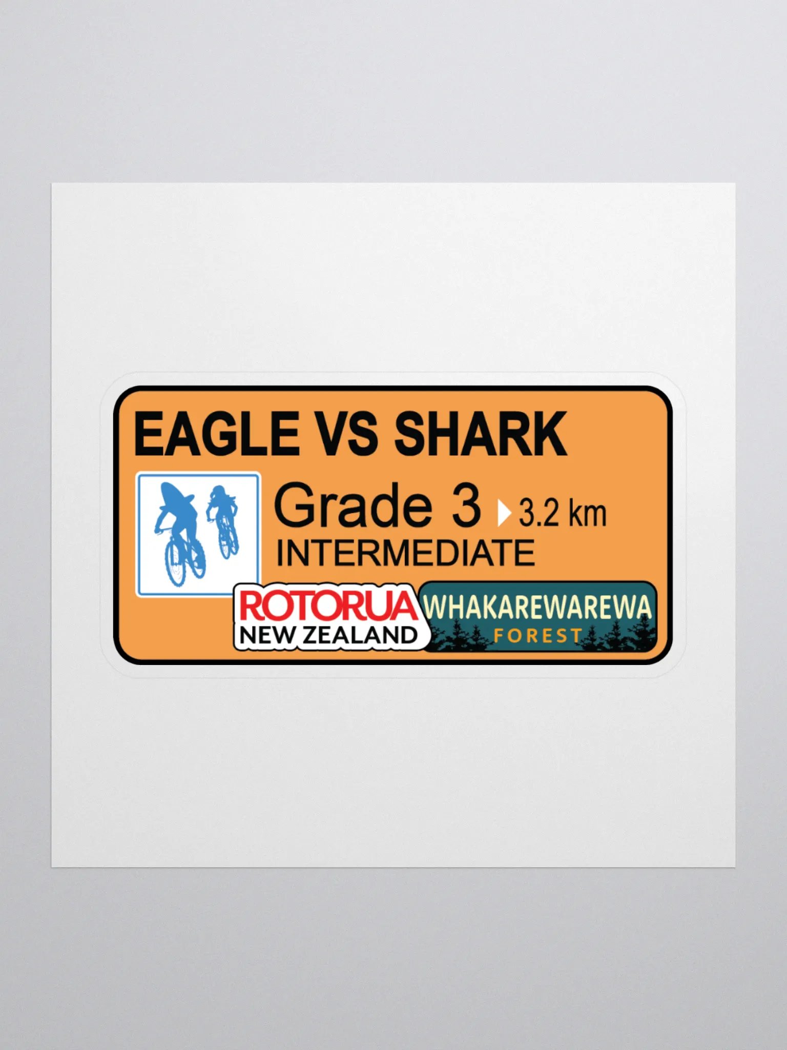 Eagle vs Shark Biking Route Sticker product image (1)
