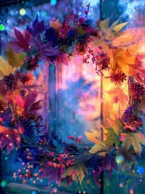 A nice fall wreath 🍁🙂‍↕️ #FantasyFall #fantasyart #fantasytok #fantasyrealism #fantasy #digitalart #immersive #aiart #midjourney #midjourneyart #fall #autumn 