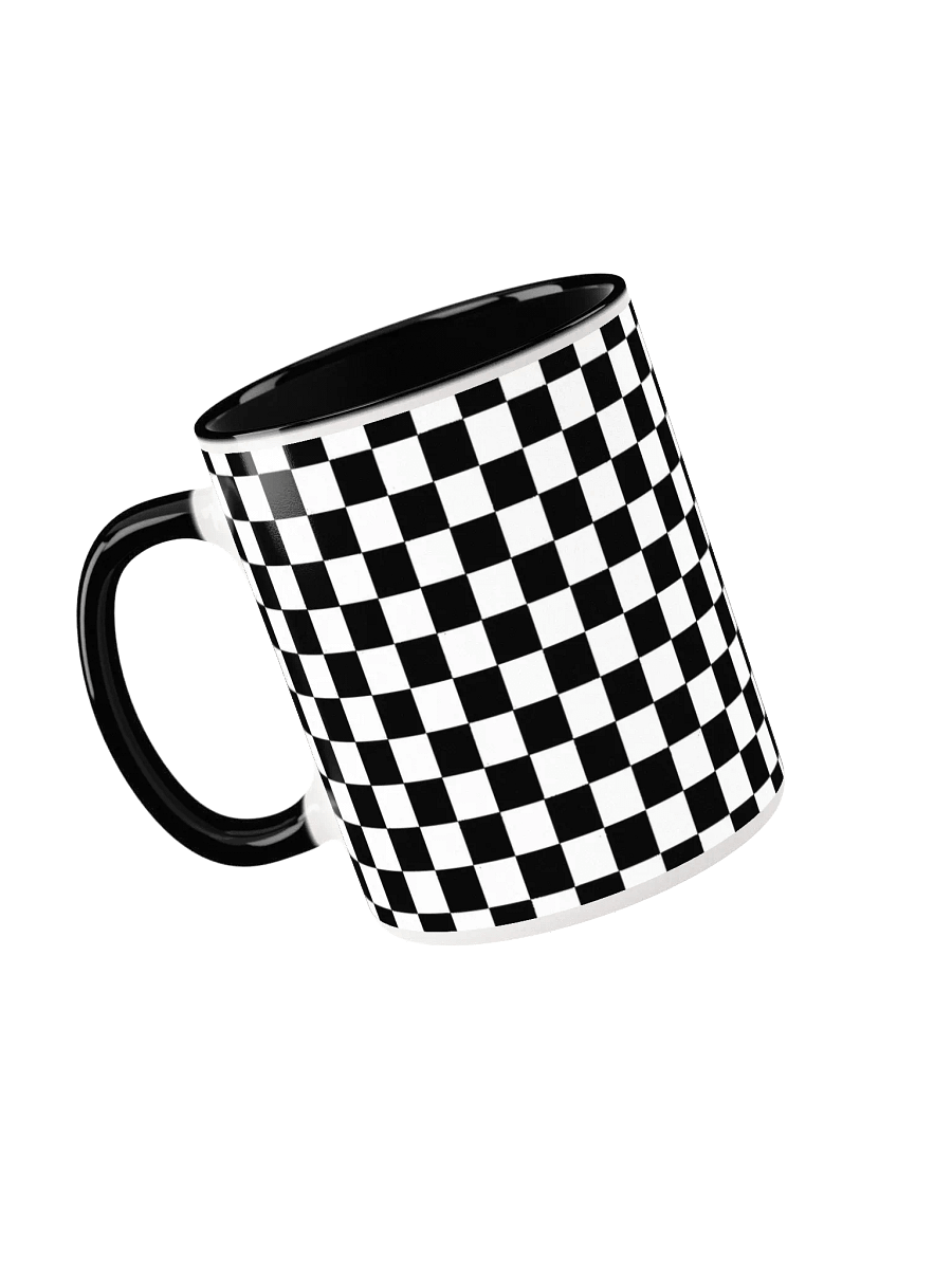 Checkered! Black and White Checkers Mug product image (42)