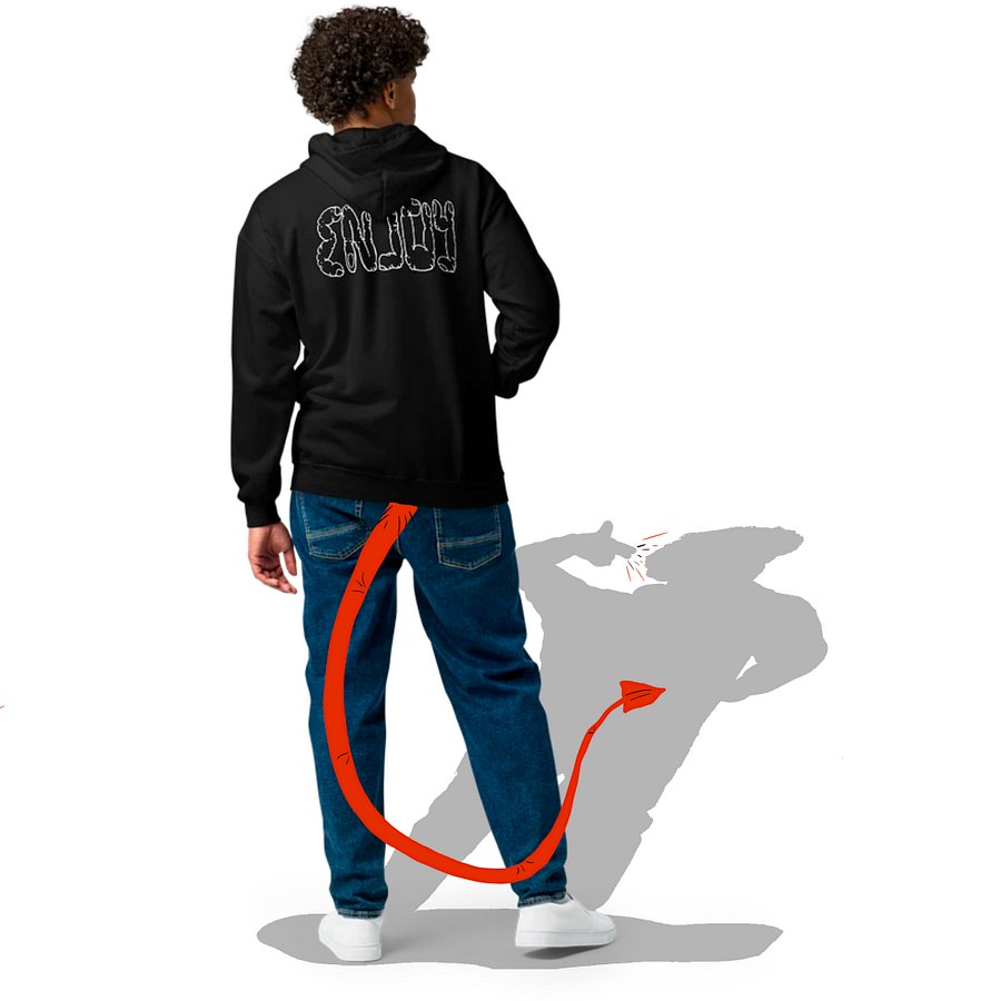 Enjoy Hoodie- Fingers #4 B/W product image (6)