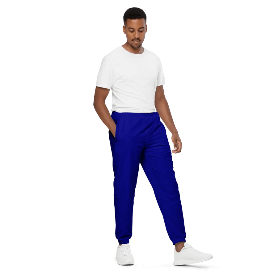 Plain Color Navy Blue Track Pants product image (3)