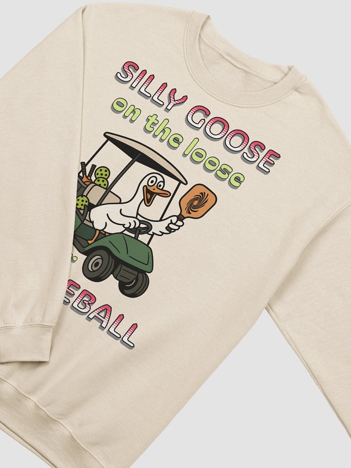Silly Goose On The Loose Late For Pickleball Crewneck Sweatshirt product image (20)