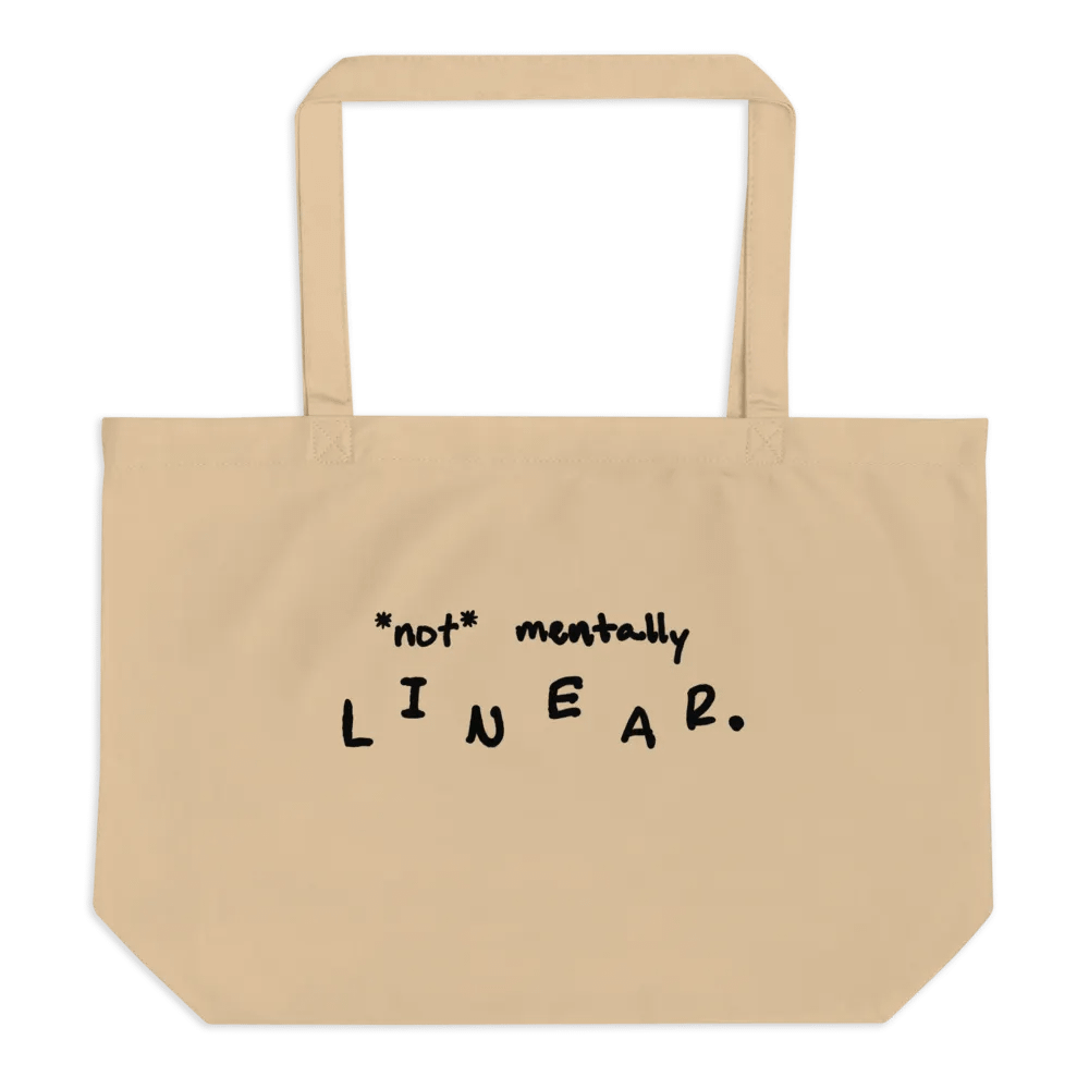 *not* mentally linear organic cotton tote product image (1)