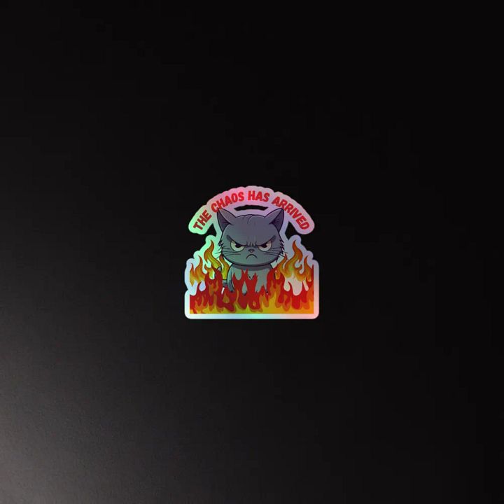 Chaos Cat Holographic Sticker Sheet product image (4)