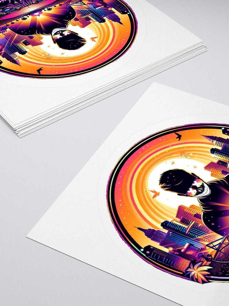 Sunset DJ Vibes - Kiss Cut Sticker Set product image (12)