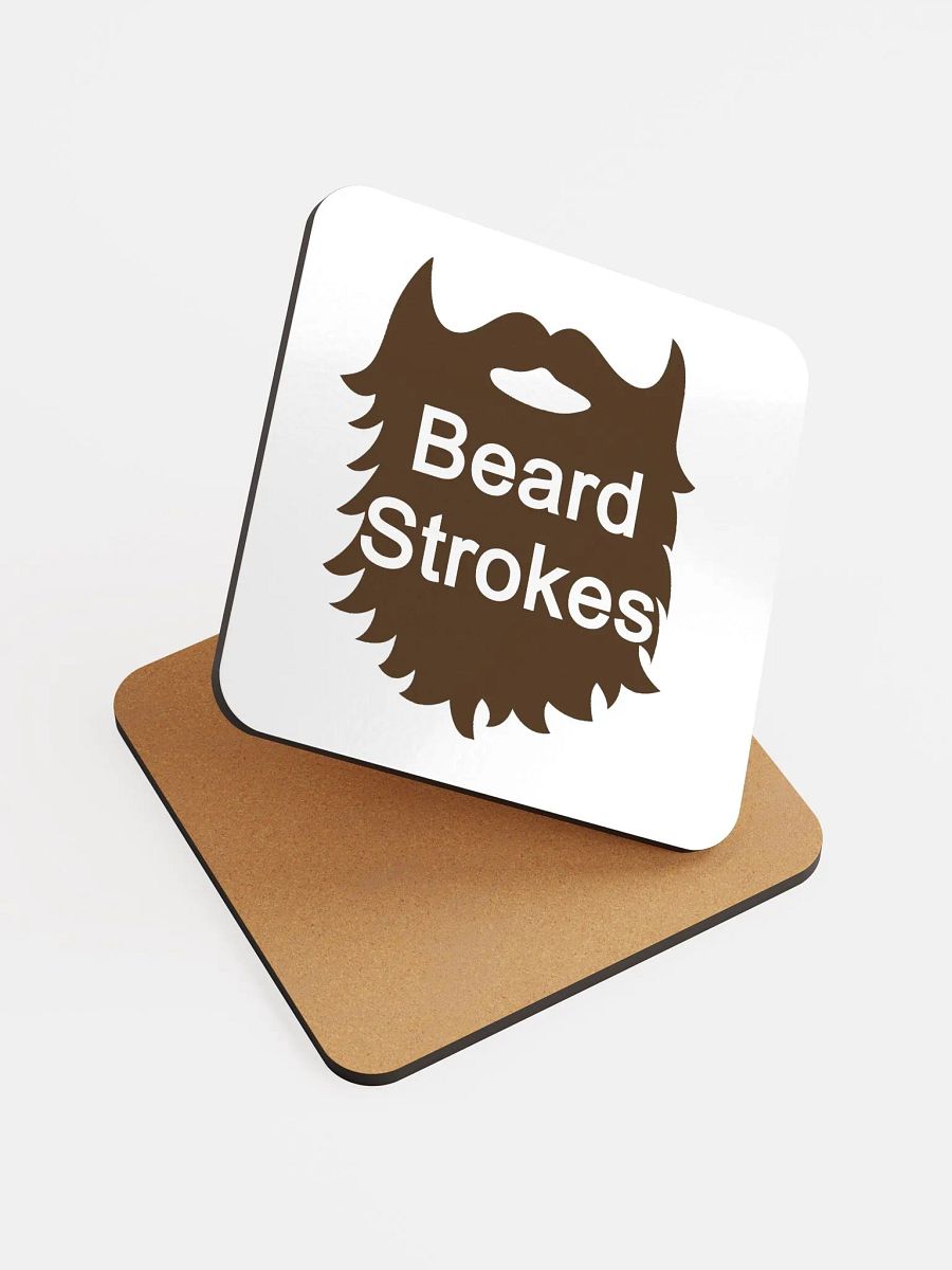 Beard Strokes Coaster (White) product image (6)