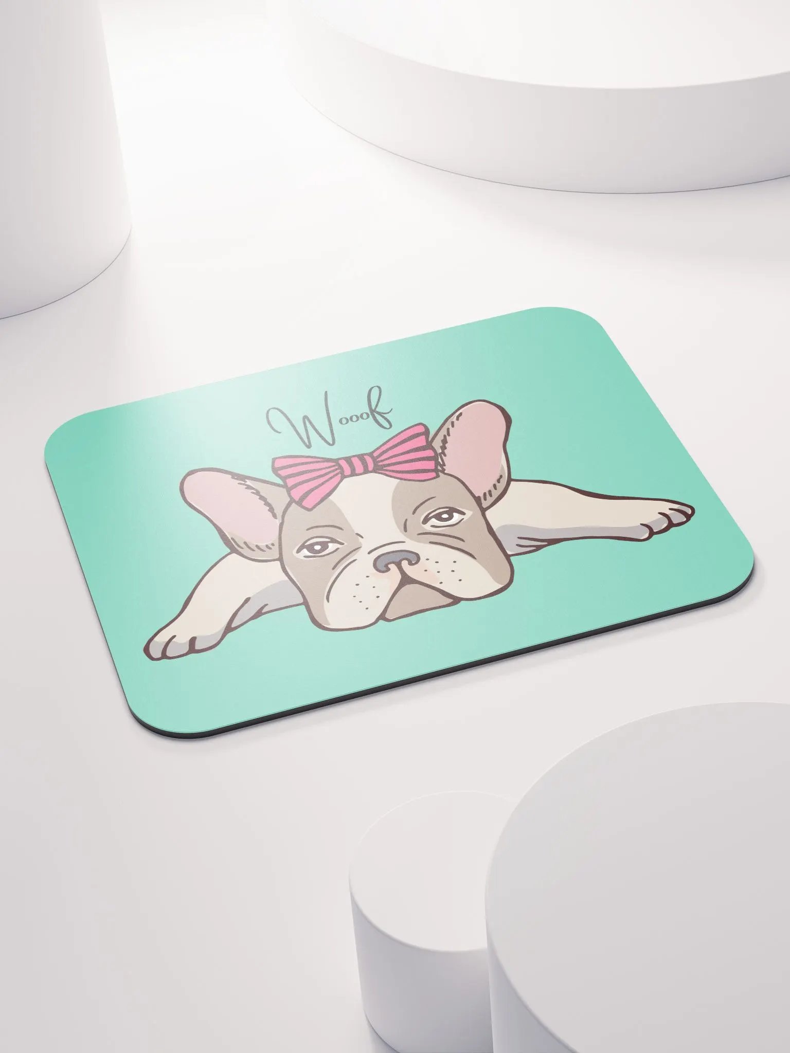 Girly French Bulldog Mouse Pad product image (5)