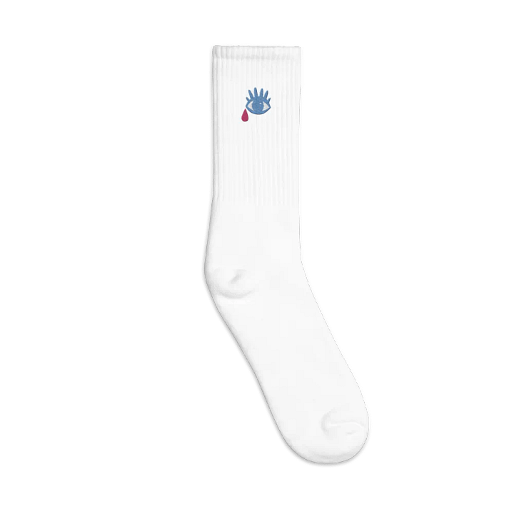 WLS Embroidered Crew Socks - Crying Eye product image (1)