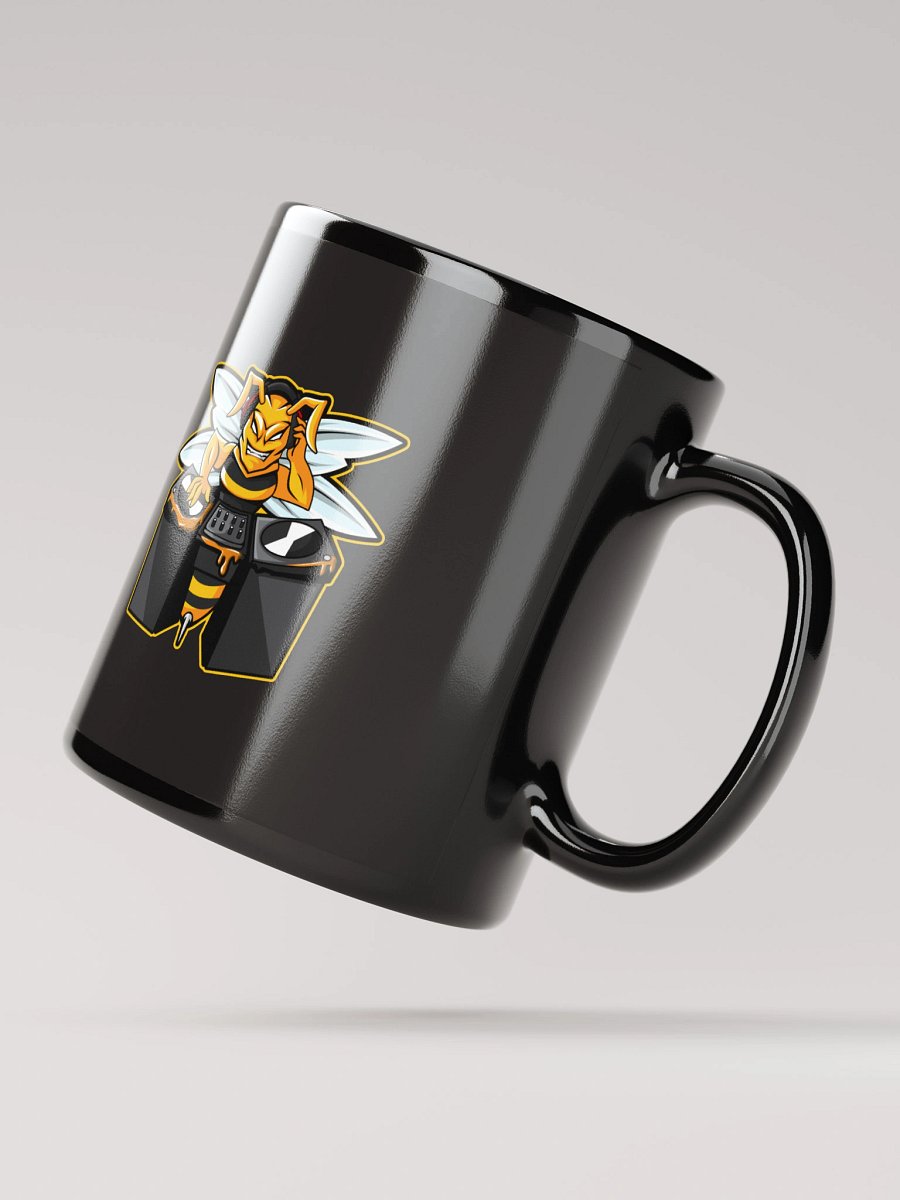Bee Logo Black Glossy Mug product image (3)