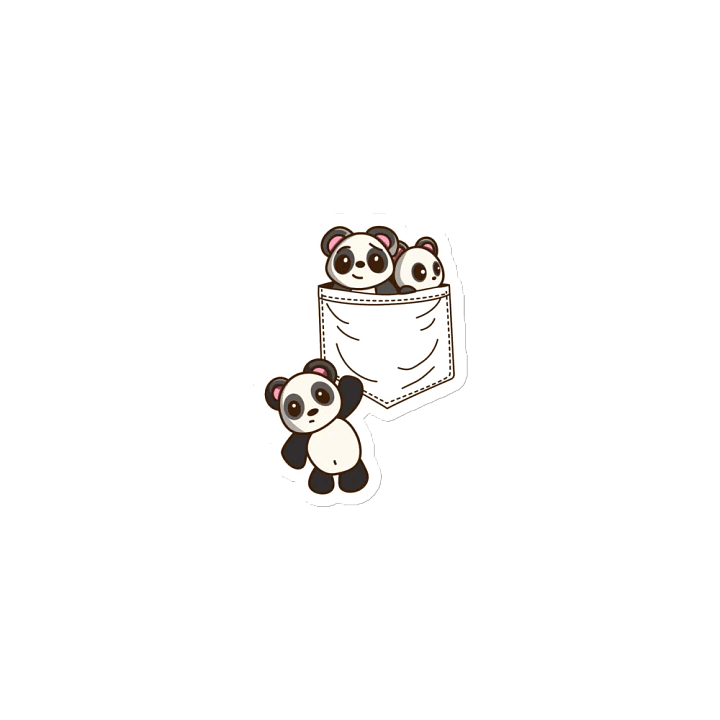 Pocket Of Pandas Die-Cut Magnets product image (1)