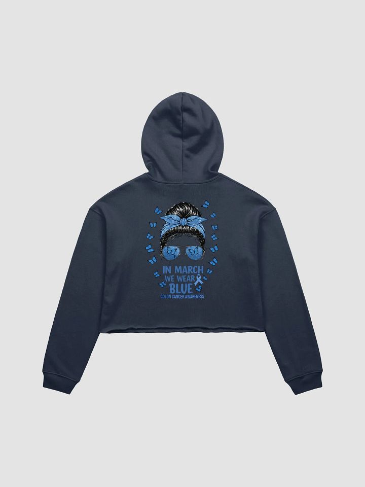 March Blue Wipe Out Colon Cancer Awareness Comfort Crop Hoodie product image (3)