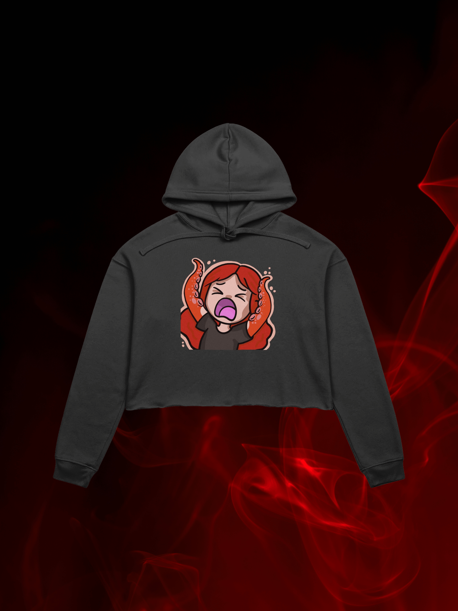 "I Love Tentacles" Cropped Hoodie product image (1)
