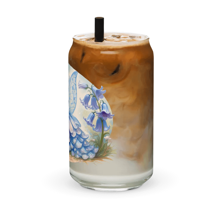 Bluebell Flower Fairy and Ladybug Glass with Optional Lid and Straw product image (42)