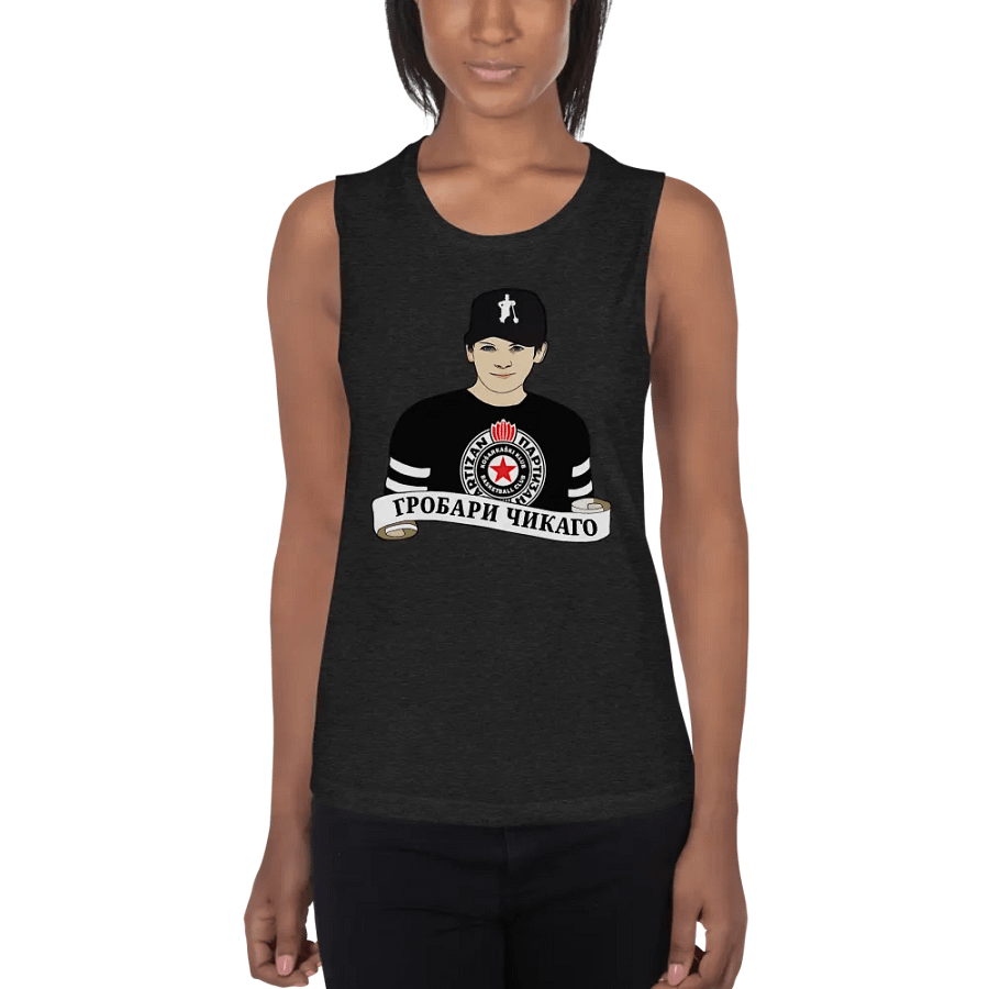Grobari Čikago KK Partizan Bella+Canvas Women's Flowy Muscle Tank product image (1)