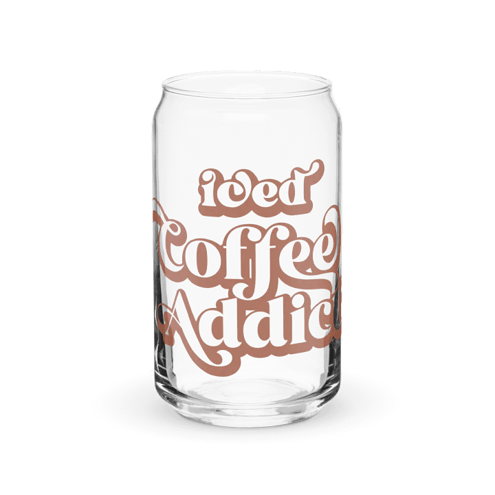 Iced Coffee Addict Print Glass Can Cup product image (1)
