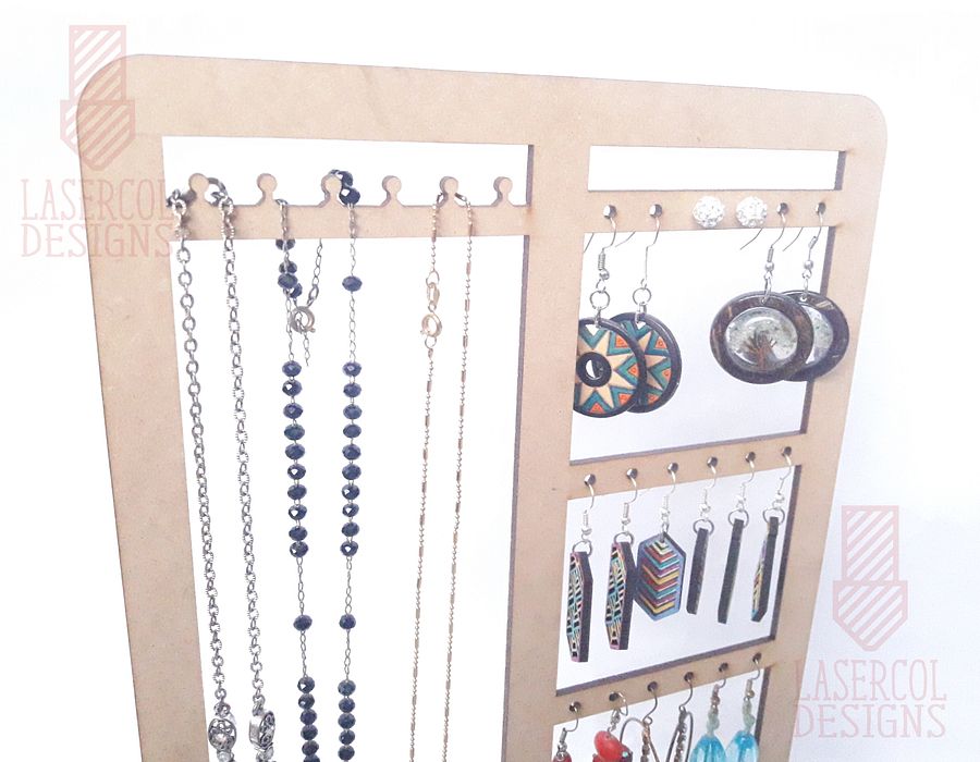 Earring Necklace Holder Stand - Laser Cut Files product image (9)