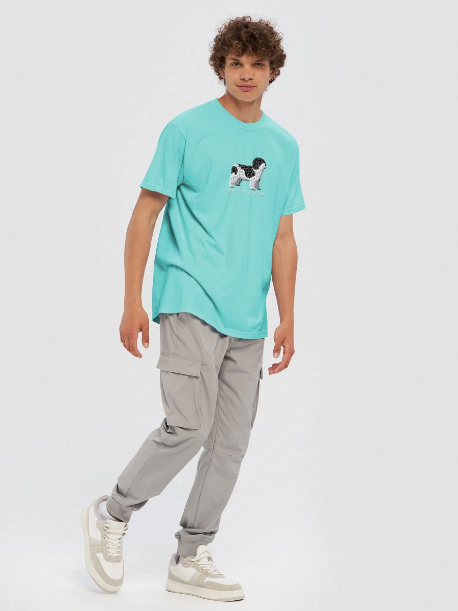 Don't Stop Retrievin' T-Shirt(Embroidered) of a Spanish Water Dog(Black & White) product image (39)