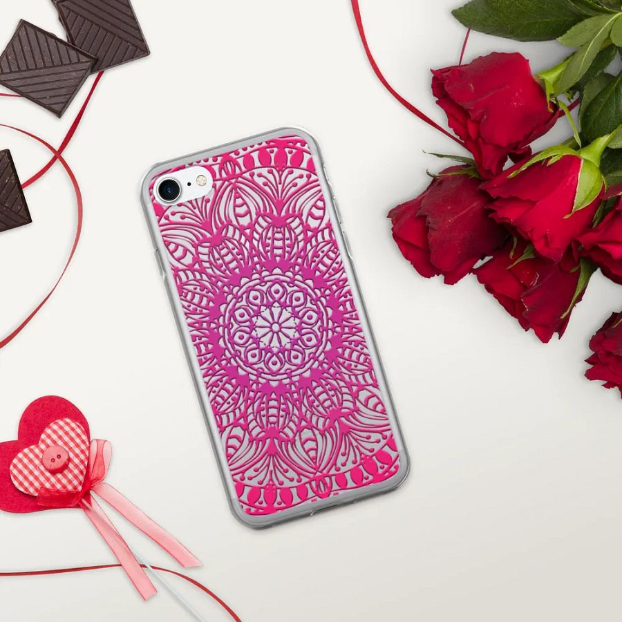 Pink mandala phone case product image (1)