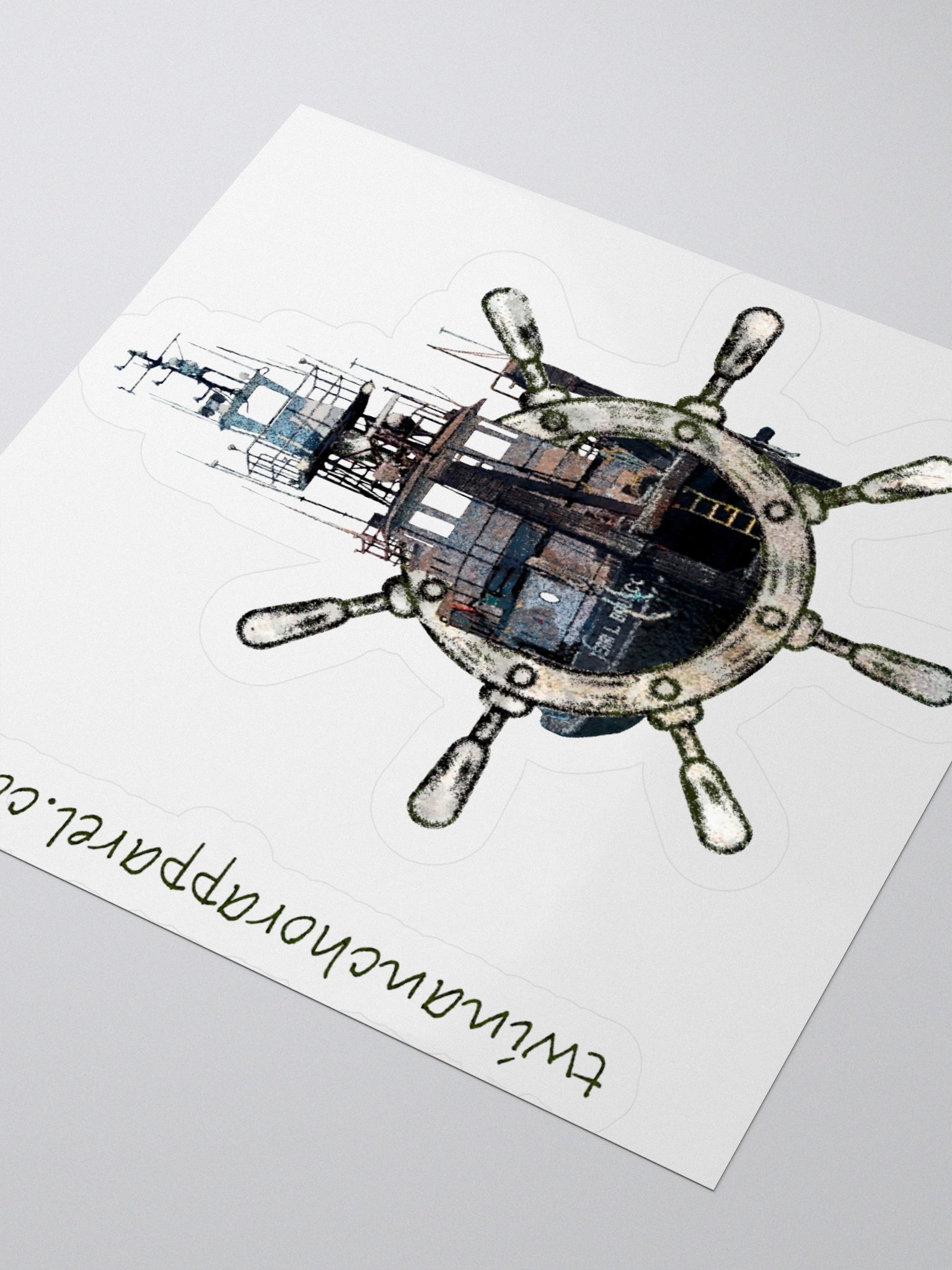 Ship Wheel Terri L. Brusco Kiss Cut Stickers product image (12)