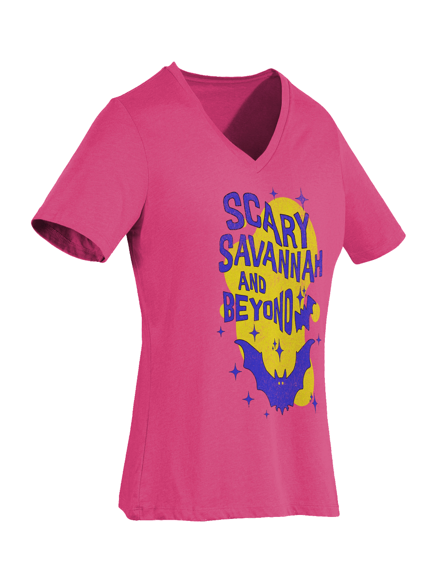 Scary Savannah Women's V-Neck Bat Tee Shirt product image (62)
