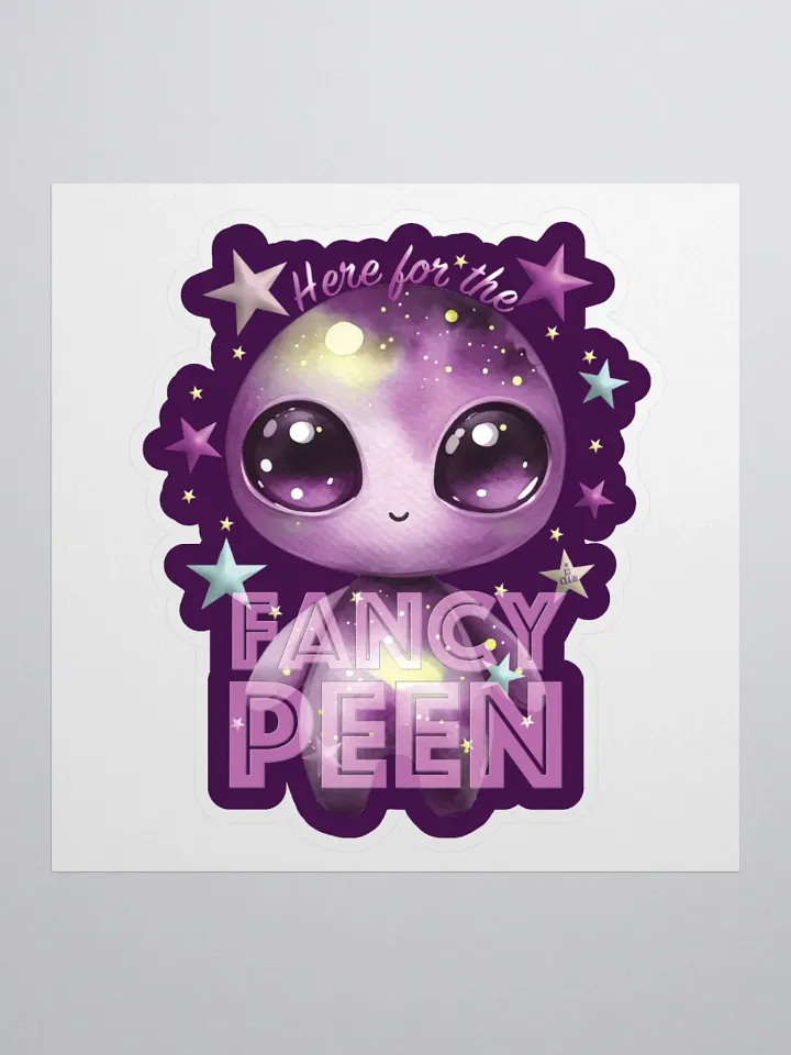 Fancy Alien Sticker (Soft Mauve) product image (1)