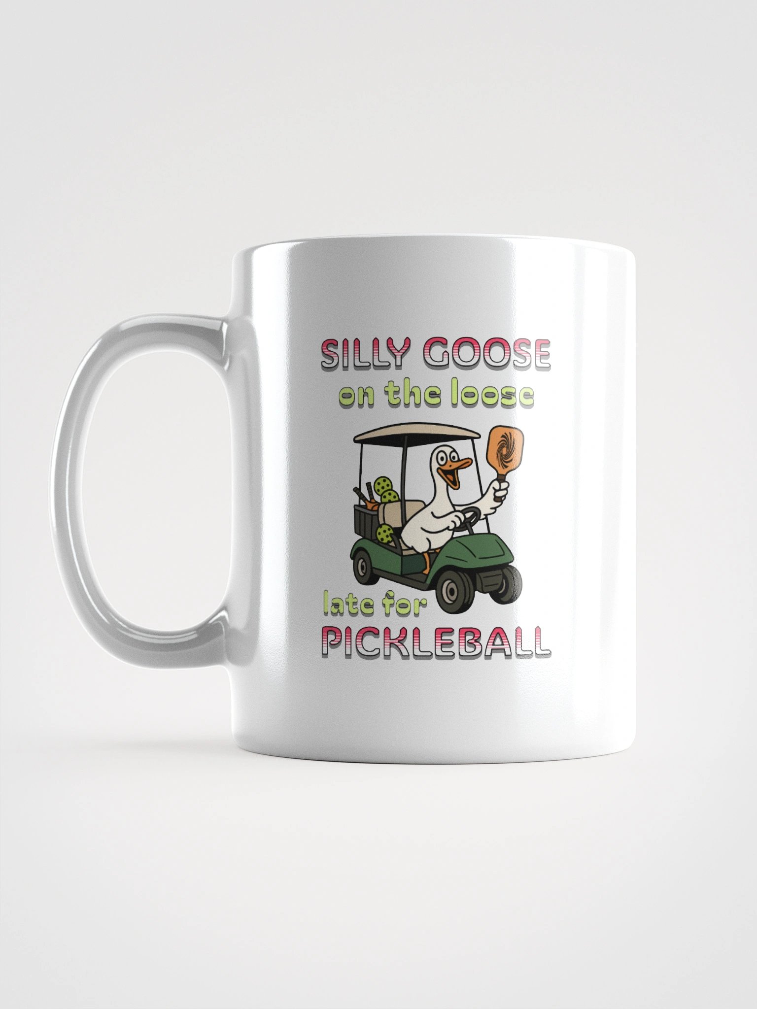 Silly Goose On The Loose Late For Pickleball Mug product image (1)