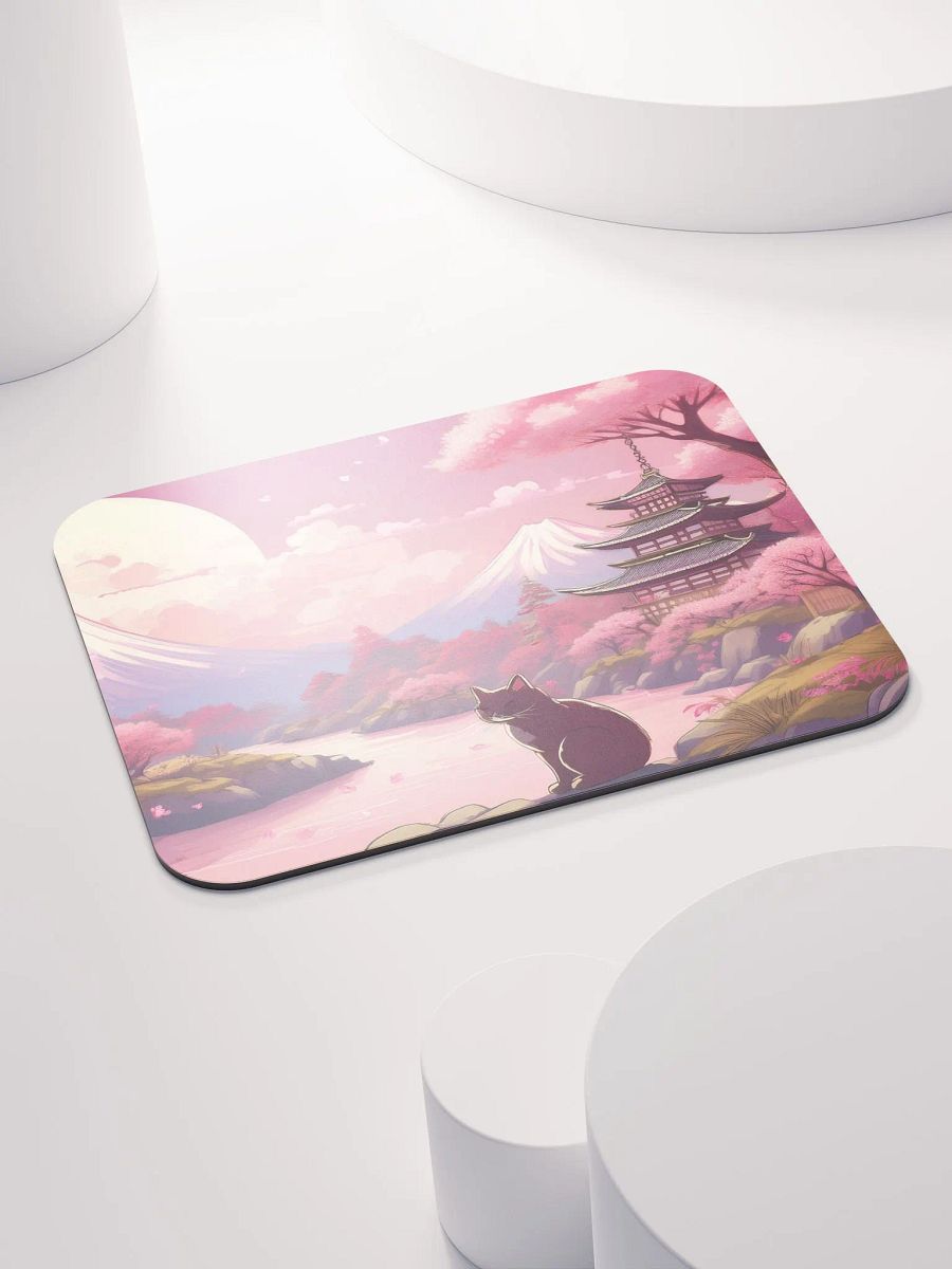 Whiskered Blossoms Small Mouse Pad (7 x 9) product image (4)