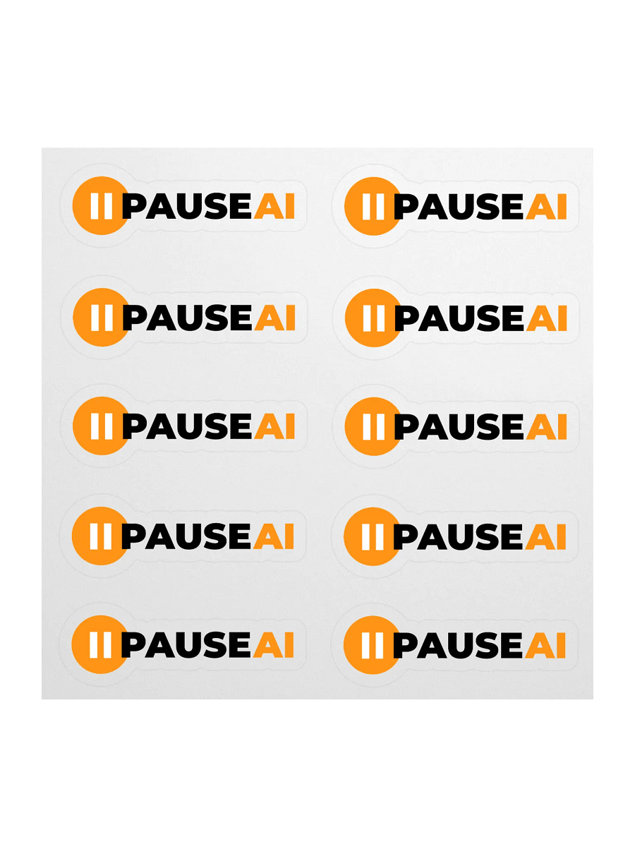 10 PauseAI Stickers product image (1)