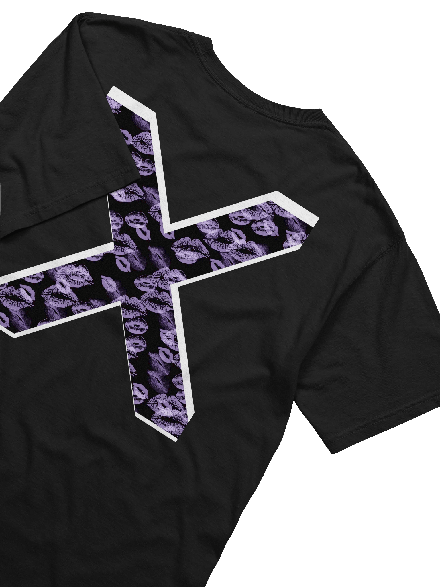 Black X Light Blue Lipstick Kisses | Shirt product image (2)