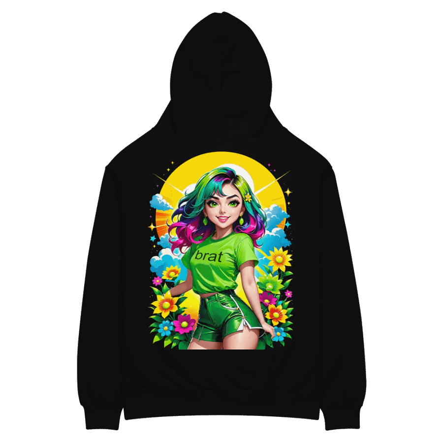 Brat - Premium Hoodie (Black) Brat Life - v3 (Back Printed Design) product image (3)