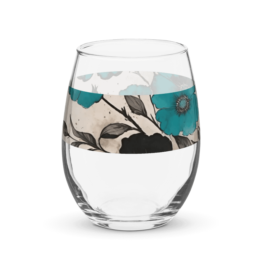 Vintage Floral Stemless Wine Glass product image (4)