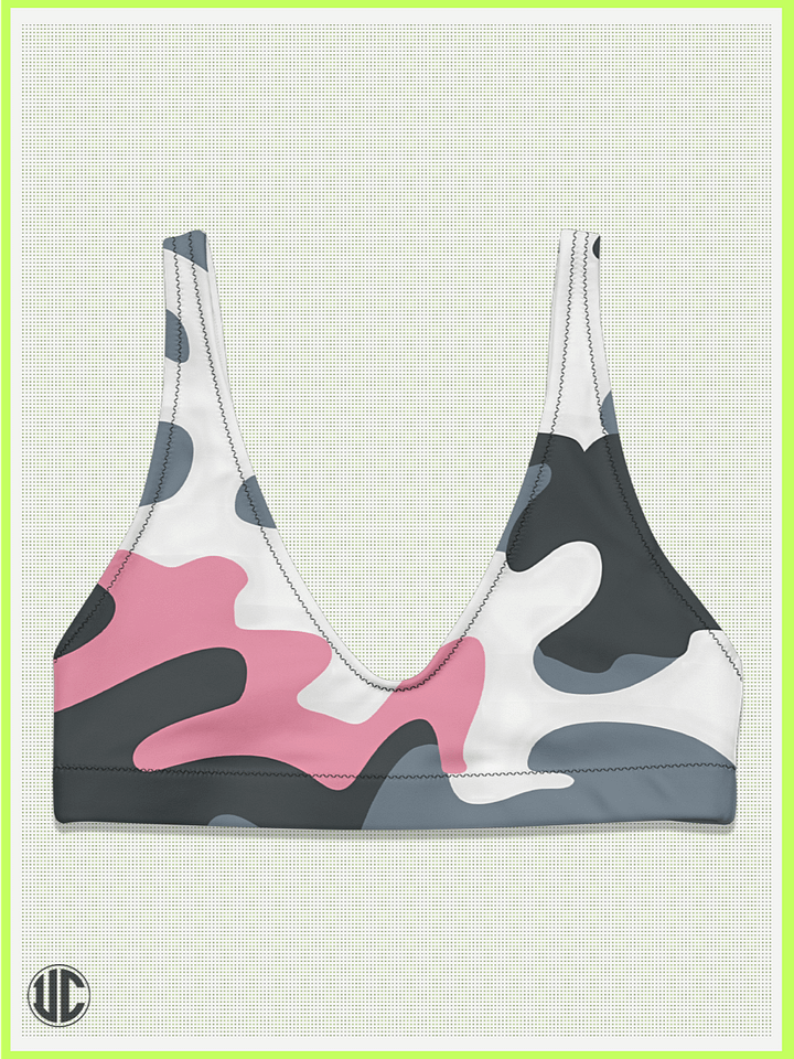 UnkoCon – Bubblegum Pink Urban Camo Bikini Top product image (1)