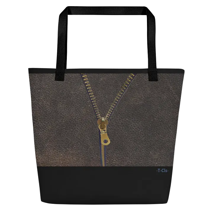 Golden Zipper Leather-Look Large 16