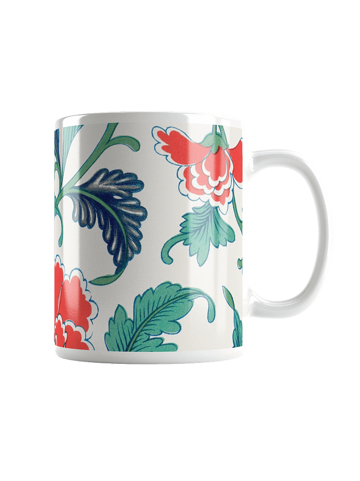 Red Floral Pattern. 11oz. Mug product image (1)