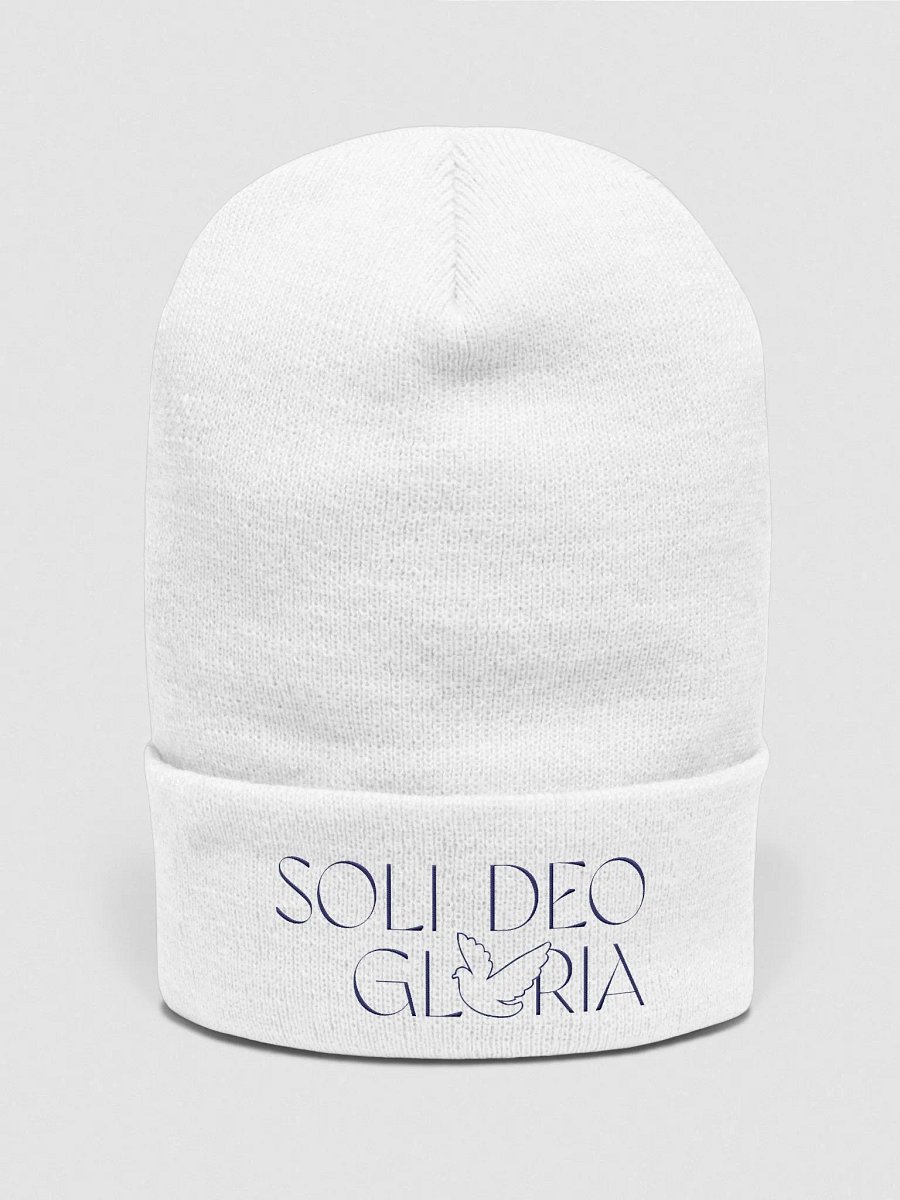 Soli Deo Gloria [Indigo] (Yupoong Cuffed Beanie) product image (1)