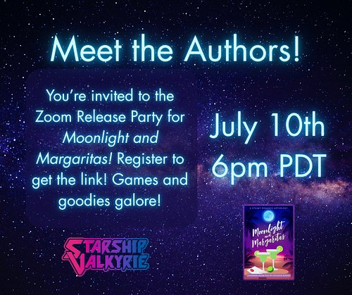 The fun's not over! Come join us, meet the authors in the anthology, play games, and win prizes--including your very own copy...