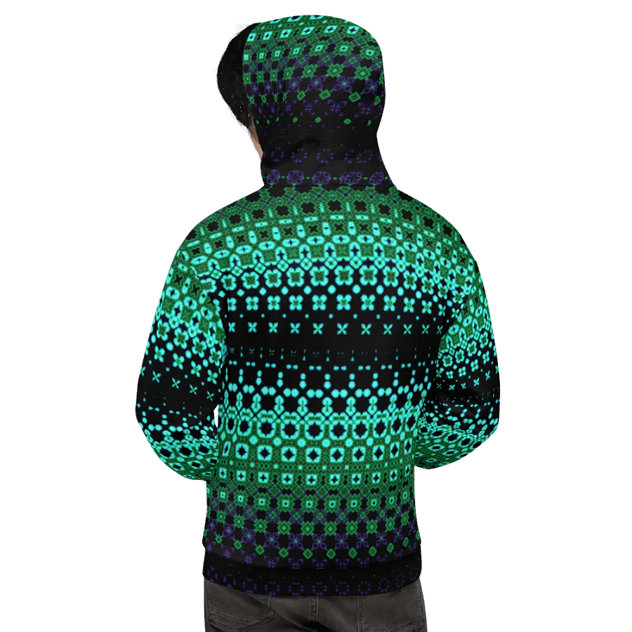 Abstract Green Modern Pattern Unisex All Over Print Hoodie product image (4)