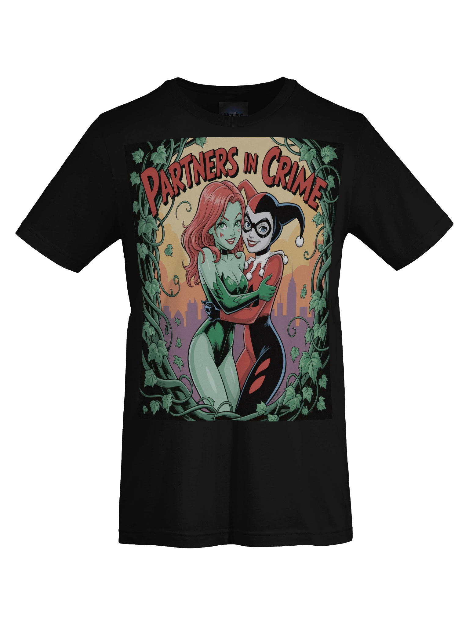 Toxic Embrace: Harley Quinn & Poison Ivy Partners in Crime T-Shirt product image (1)